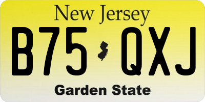 NJ license plate B75QXJ