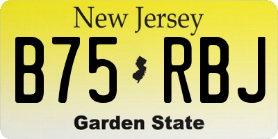 NJ license plate B75RBJ