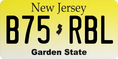 NJ license plate B75RBL
