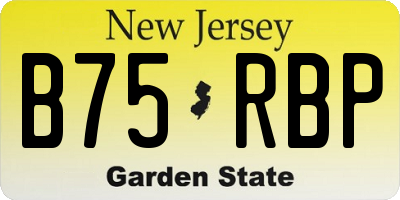 NJ license plate B75RBP