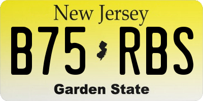 NJ license plate B75RBS
