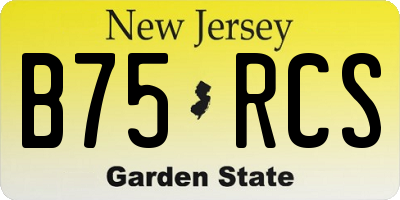 NJ license plate B75RCS