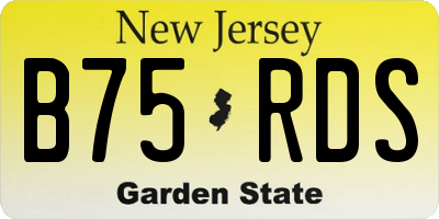 NJ license plate B75RDS