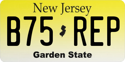 NJ license plate B75REP