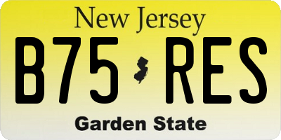 NJ license plate B75RES