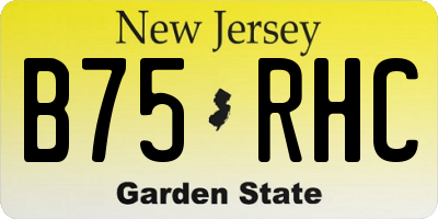 NJ license plate B75RHC
