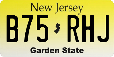 NJ license plate B75RHJ
