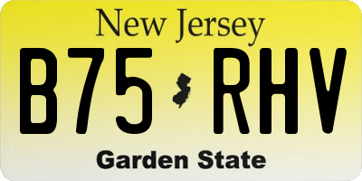 NJ license plate B75RHV