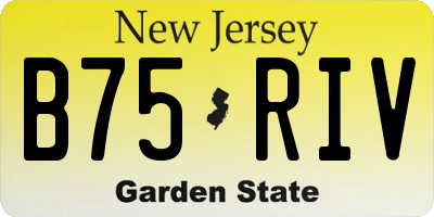 NJ license plate B75RIV