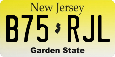 NJ license plate B75RJL