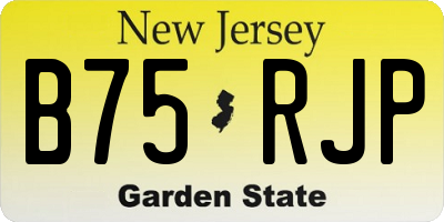 NJ license plate B75RJP