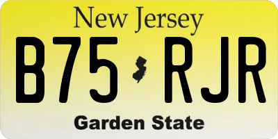 NJ license plate B75RJR