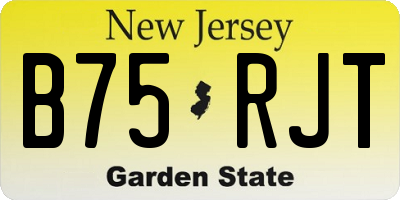 NJ license plate B75RJT