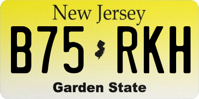 NJ license plate B75RKH