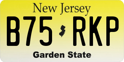NJ license plate B75RKP