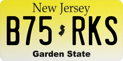 NJ license plate B75RKS
