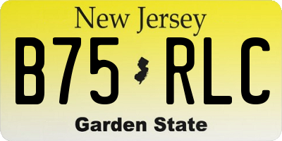 NJ license plate B75RLC