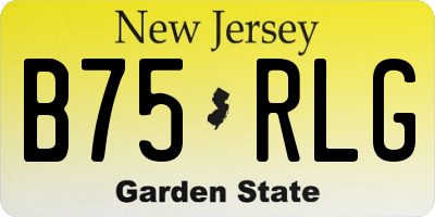NJ license plate B75RLG
