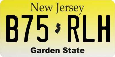 NJ license plate B75RLH