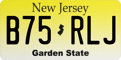 NJ license plate B75RLJ
