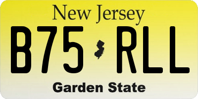 NJ license plate B75RLL