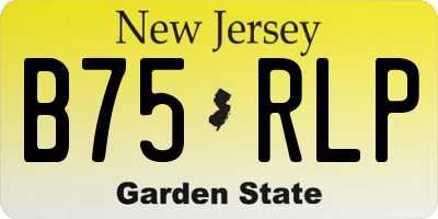 NJ license plate B75RLP