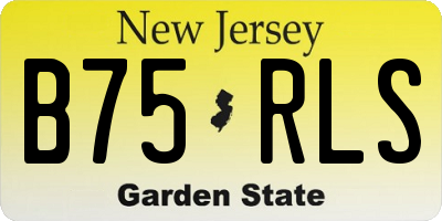 NJ license plate B75RLS