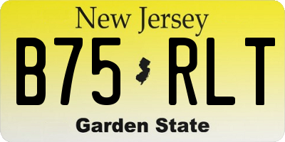 NJ license plate B75RLT