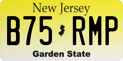 NJ license plate B75RMP