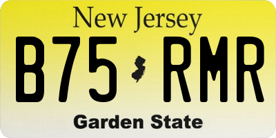 NJ license plate B75RMR