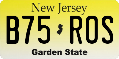 NJ license plate B75ROS