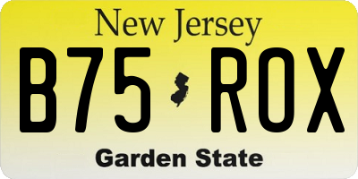 NJ license plate B75ROX