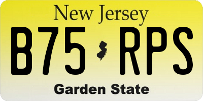 NJ license plate B75RPS