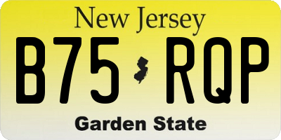 NJ license plate B75RQP