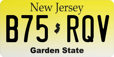 NJ license plate B75RQV