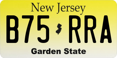 NJ license plate B75RRA