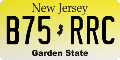 NJ license plate B75RRC
