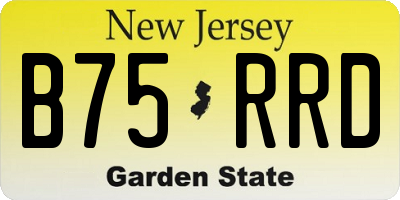 NJ license plate B75RRD