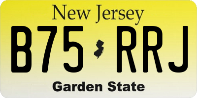 NJ license plate B75RRJ