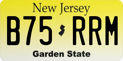 NJ license plate B75RRM