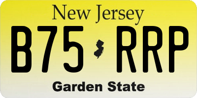 NJ license plate B75RRP