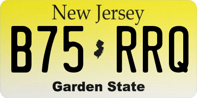 NJ license plate B75RRQ