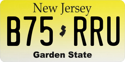 NJ license plate B75RRU