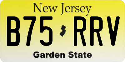 NJ license plate B75RRV
