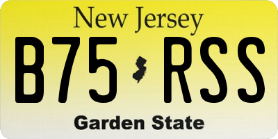 NJ license plate B75RSS