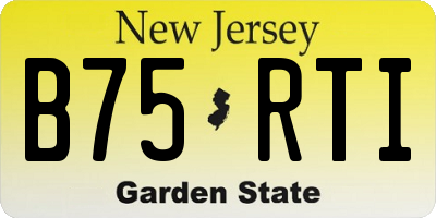 NJ license plate B75RTI
