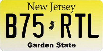 NJ license plate B75RTL