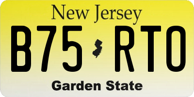 NJ license plate B75RTO