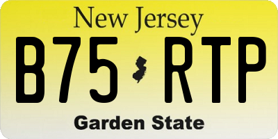 NJ license plate B75RTP