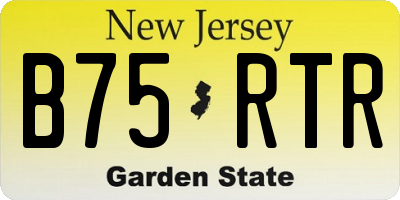 NJ license plate B75RTR